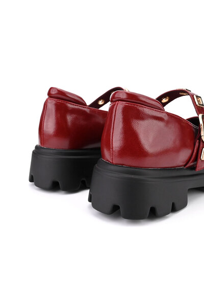 Tmall Pantofi sport de damă, din piele ecologică, P1285, culoare vișinie