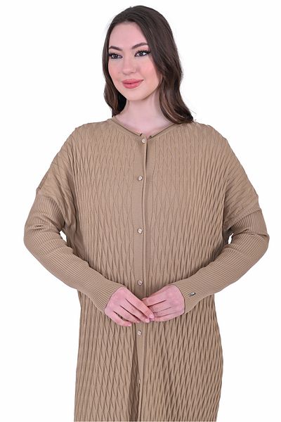 Invee INVEE 7029 - سترة صوفية منقوشة باللون الجملي
