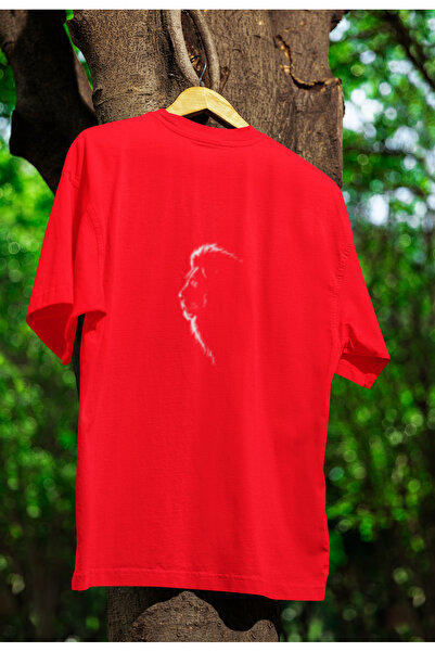MG Lion Printed Unisex Crew Neck Cotton Oversize Short Sleeve T-Shirt