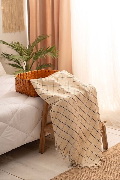 DNR Natural Cotton Soft Double Pique, Sofa Cover, Multi-Purpose Cover 200X320 Cm.