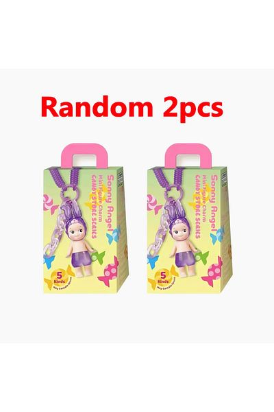 Choice B random 2pcs Handmade Doll Candy House Series Blind Box Cute Doll Keychain Pendant Trendy Handmade