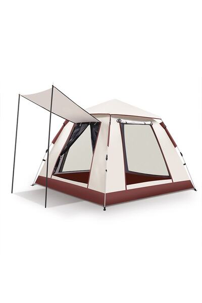 AteşTech 4 Kişilik Tam Otomatik tenteli Kare Kamp Çadırı 210*210*140
