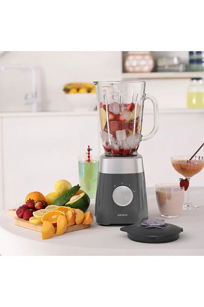 Karaca Stainless Steel Blades, Smoothie Blender with Ice Crushing Feature, 1.5 L Glass Jug