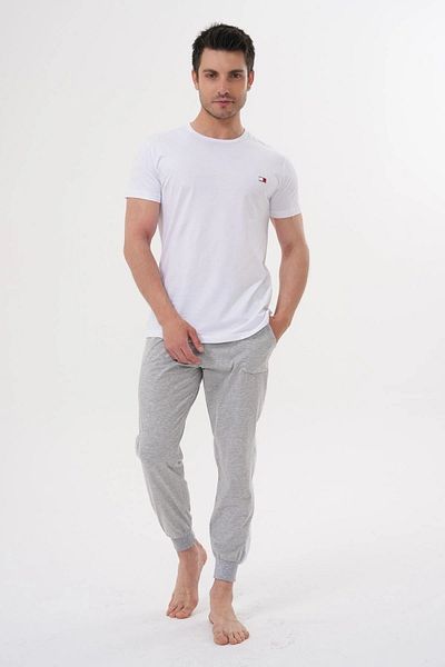 Mecit Pijama Men's Plus Size Short Sleeve Pajama Set Top 100% Cotton Bottom. 80% Cotton 20% Viscose