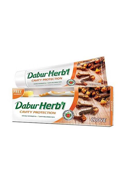 Dabur معجون أسنان طبيعي للحماية من التسوس مع فرشاة أسنان 150جرام