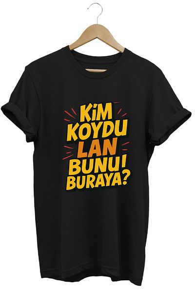 remonz Who Put This Τίτλος Unisex Regular Fit 100% βαμβακερό μπλουζάκι με μαλακή υφή με λαιμόκοψη