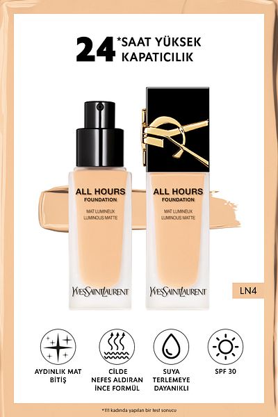 Yves Saint Laurent Yves Saint Laurent All Hours Long-Lasting Radiant Matte Finish Foundation Ln 4