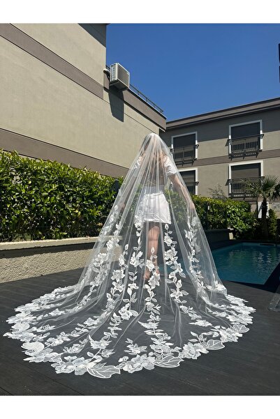 enb Yoğun Dantelli 2,5m Duvak