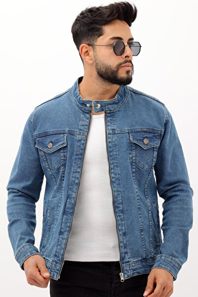 CoolLook Düğmeli İki Yan ve Göğüs Cepli Uzun Kollu Detyalı Hakim Yakalı Fit D...