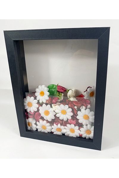 Hometaş Ev Ürünleri 20X25 Deep Memory Frame Rose Box Prompt Flower Frame New Generation Frame