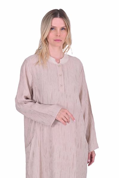Invee Invee 7026 Modal Dress with Pockets - Beige