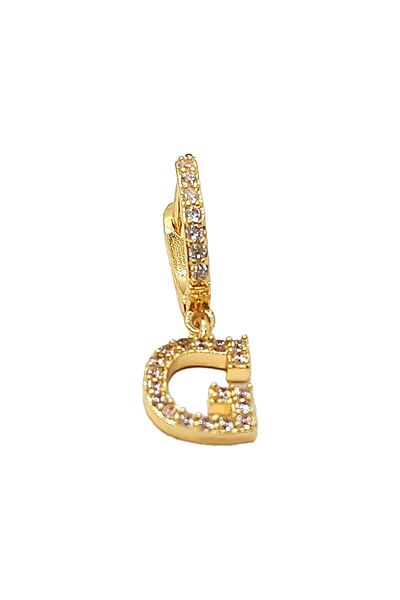 SIC MODA Cercel 3168 Litera G Din Otel Inoxidabil Placat Cu Aur De 14 Carate