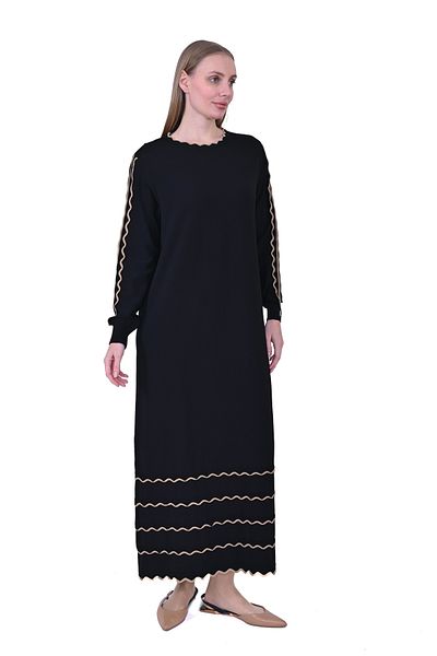 Invee Invee 7030 Black Knitwear Dress