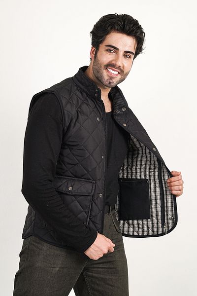 HeviStor Inflatable Vest Quilted Stylish Design with Pouch and Side Pocket