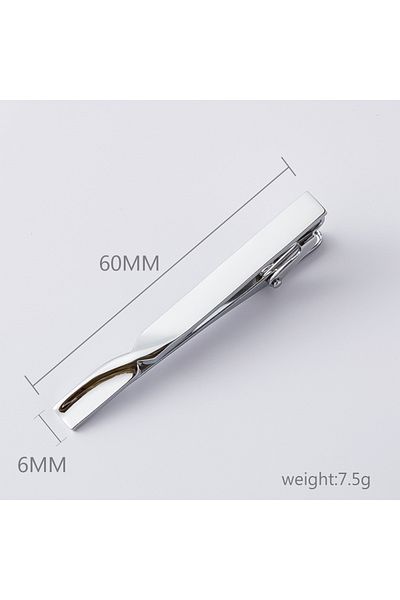 Choice Antique Silver Plated 1pc Men's Business Tie Clip - Stylish and Durable Tie Bar for RegularTies -Per