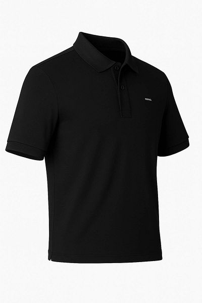 trender Polo Neck Black Men's T-Shirt 2061