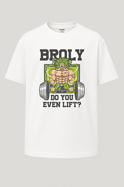 nirvoda Tricou oversize unisex Broly Lift GYM Fitness