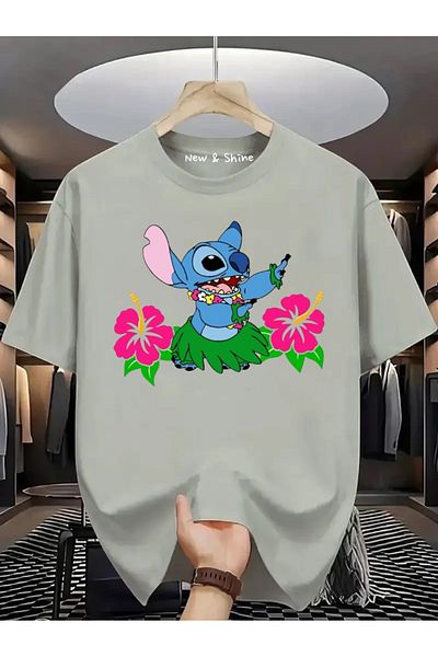 New Shine Μπλουζάκι με στάμπα Lilo and Stitch Oversize