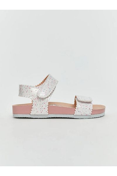 LC Waikiki LCW STEPS Sandale pentru fete cu imprimeu pisica alba