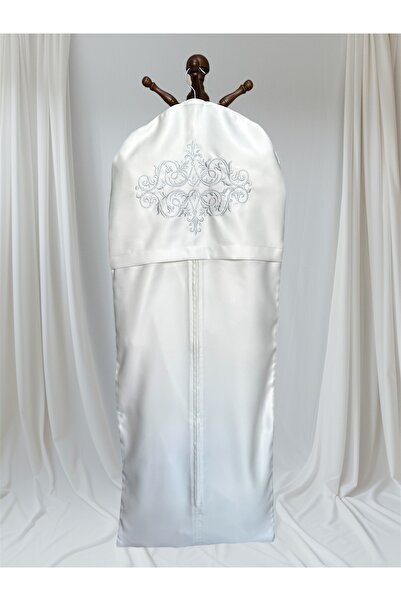 Mariabella Home Collection Damask Nakışlı Gamboç Abiye Elbise Gelinlik Söz Nişan Kıyafetleri İçin Çeyizlik 55x140 cm Kılıf