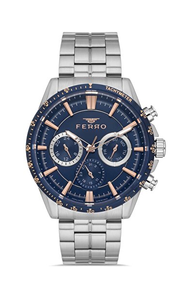 FERRO Gümüş Çelik Kordon Erkek Kol Saati FM40139A-L