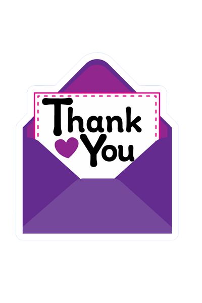 gg gençgirişimci Thank You Envelope Sticker 4X4.2 cm (54 Pieces)