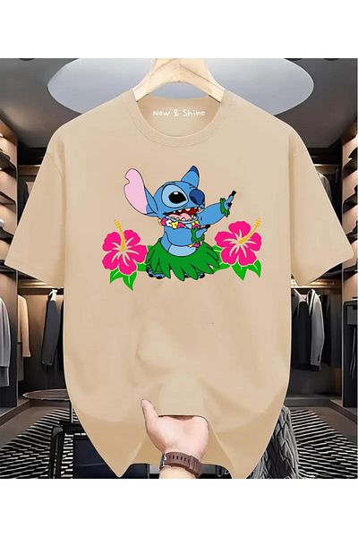 New Shine Μπλουζάκι με στάμπα Lilo and Stitch Oversize