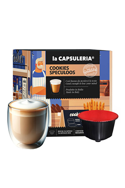 La Capsuleria Cookies Speculoos, 16 capsule compatibile Nescafe Dolce Gusto, La Capsuleria