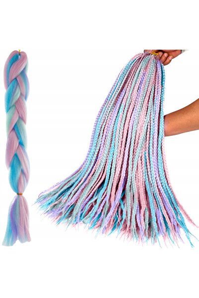zola Synthetic hair extensions for braids, Zola®, 60 cm, purple-blue-amber
