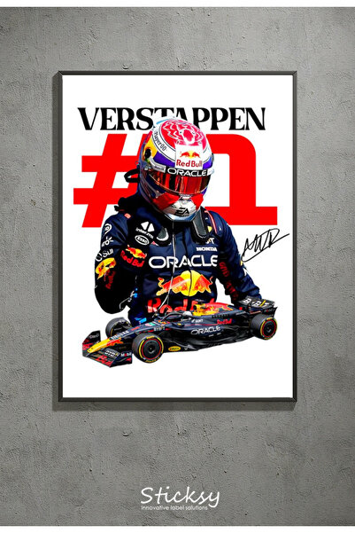 Sticksy Max Verstappen Poster - Formula 1 Özel Tasarım Kağıt Poster Çerçevesiz