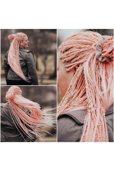 zola Synthetic hair extension for braids, Zola®, salmon pink, 60 cm