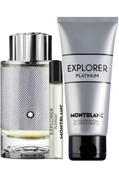 Mont Blanc Explorer Platinum Set (M) Eau de Parfum 100ml + Eau de Parfum 7.5ml + All-In-One Shower G