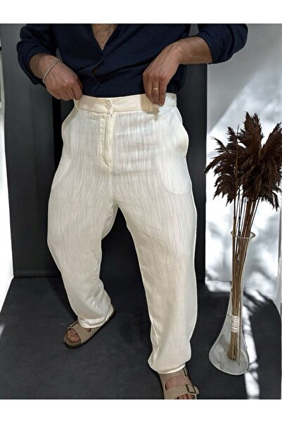 Butik Ross Baggy Fit Linen Trousers