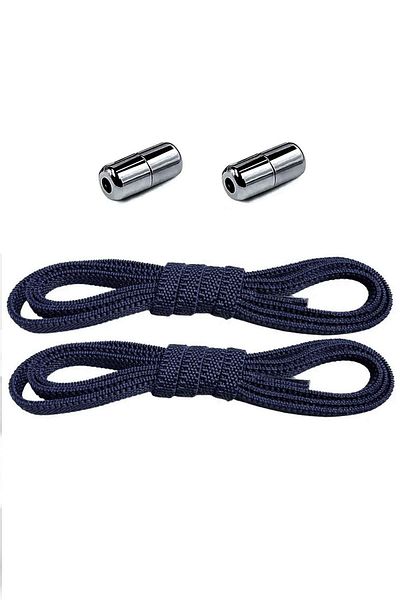 hapshoe Adjustable 1 Pair Navy Blue Screw Capsule End 6 mm Rubber Practical Laces