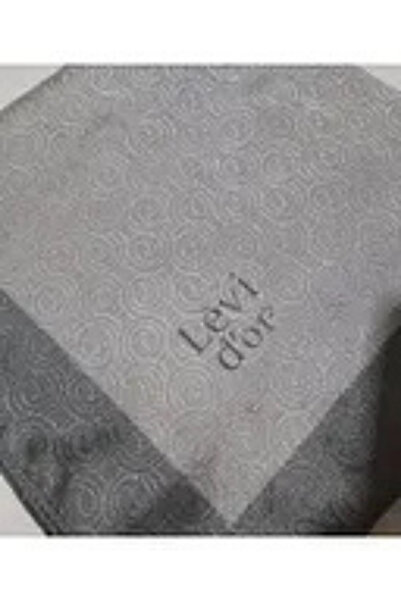 Levidor Μονόγραμμα Κασκόλ Ασημί Γκρι