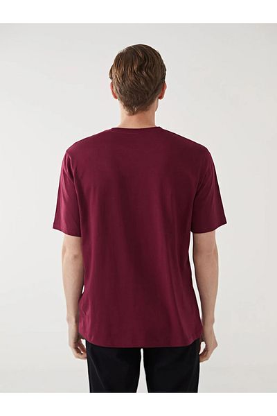 LC Waikiki Tricou pentru bărbați LCWAIKIKI Basic Indigo Crew Neck din bumbac pieptănat