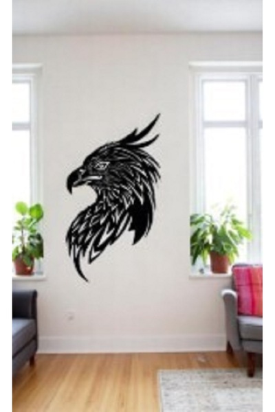 SENVESER Işıklı Portre Kartal Figürlü Tablo Duvar Dekorlu Gece Lambası Siyah ...