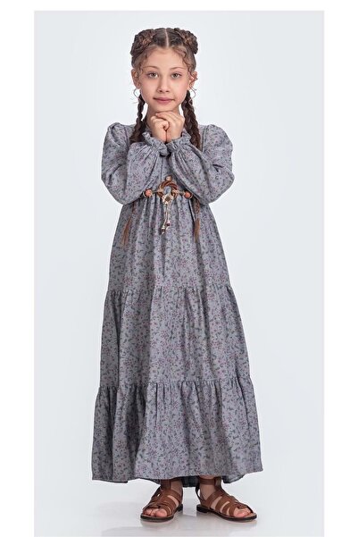 s.t. sebat tekstil Haljina od muslinske tkanine za devojčice sa hidžabom SB705