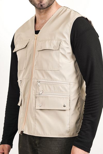 HeviStor Summer Vest Multi-Pocket Stylish Tsarim Waist with Double Pocket Zipper