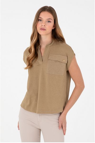 U.S. Polo Assn. Tricou U.S. Polo Assn Judge Collar Regular Fit cu o singură buzunar