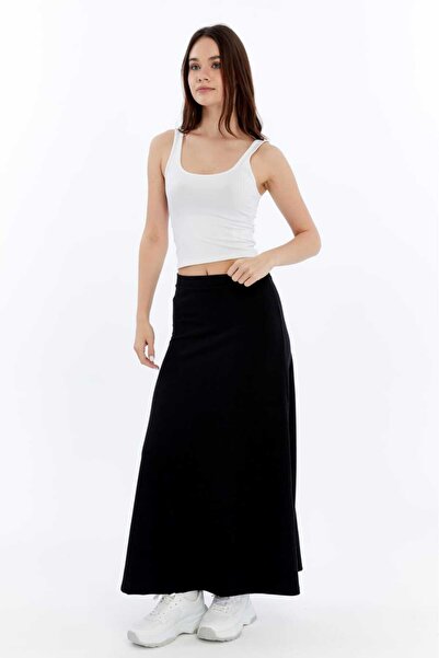 Maison La Femme Γυναικεία φούστα σε σκούρο ανθρακί