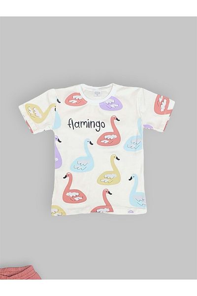 s.t. sebat tekstil Printed Girl's Shorts Summer Suit Sb730