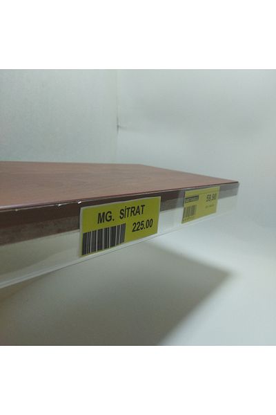 ETİKETLİK FİYATLIK Raf Front Double Sided Tape (Back) Label Holder 40Cmx3Cm 20 Pcs