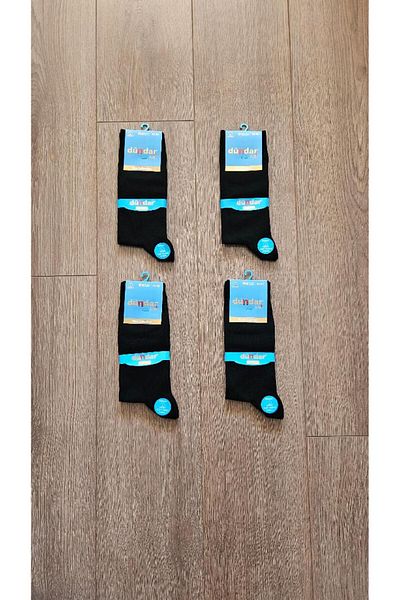 Dündar 4 Seasons 4 Pairs Men's (Black) Cotton 4 Seasons Socks