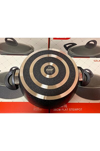 FMS Galaxy 26 Cm Basık Pilav Ve Dolma Tenceresi Gece Grisi