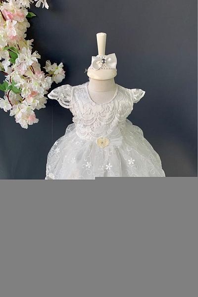 s.t. sebat tekstil Baby Girl Mevlütlük Dress with Stone Accessories Sb153