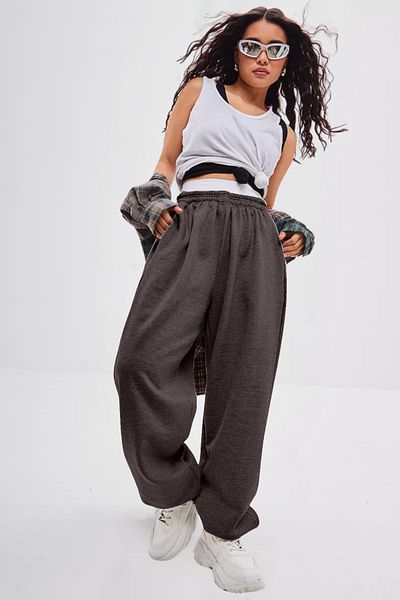 BSBSPOR Summer Loose Cut Sweatpants Men / Women Gray / Black / Anthracite