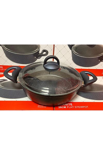 FMS Galaxy 26 cm Flat Rice and Stuffing Pot Night Gray