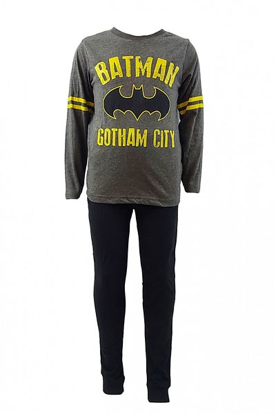 Batman Pijamale lungi Batman,Gri/Negru, 140 cm, 10 ani