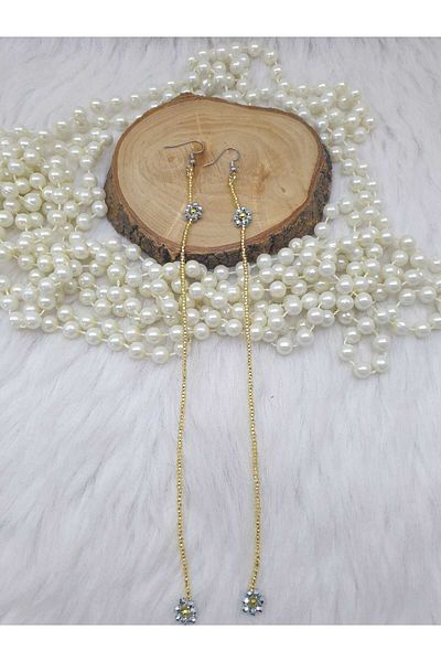 HAPPY HANDMADE 19cm Pendant Earrings/Long Earrings/Evening Earrings/Graduation Jewelry/Gift